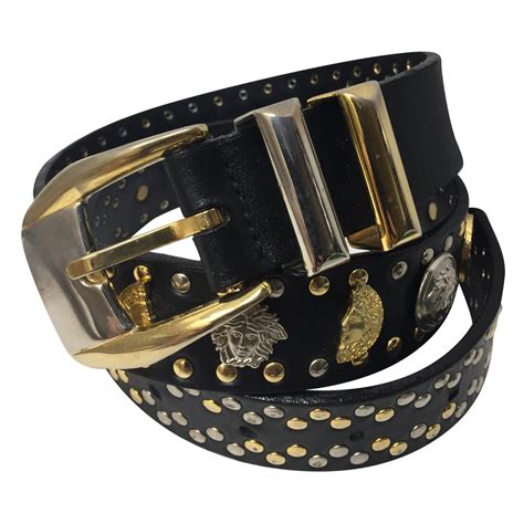 gianni versace leather belt|Leather belt Gianni Versace Black size 90 cm in Leather .